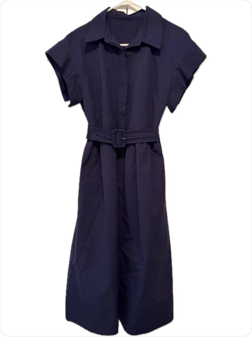 Tuckernuck Dupe Women's Navy Belted Shirt Dress